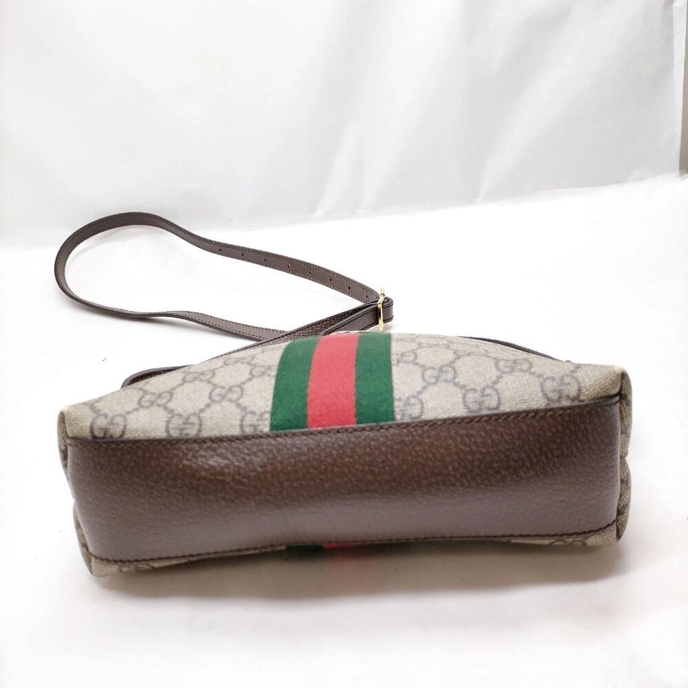 Authentic Gucci Sherry Line Brown PVC Shoulder Bag mn801-030326 - Picture 8 of 16